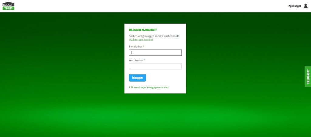 budget energie inloggen
