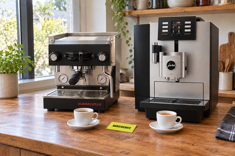 Koffiebar in een moderne kantooromgeving met zitplaatsen en collega's
